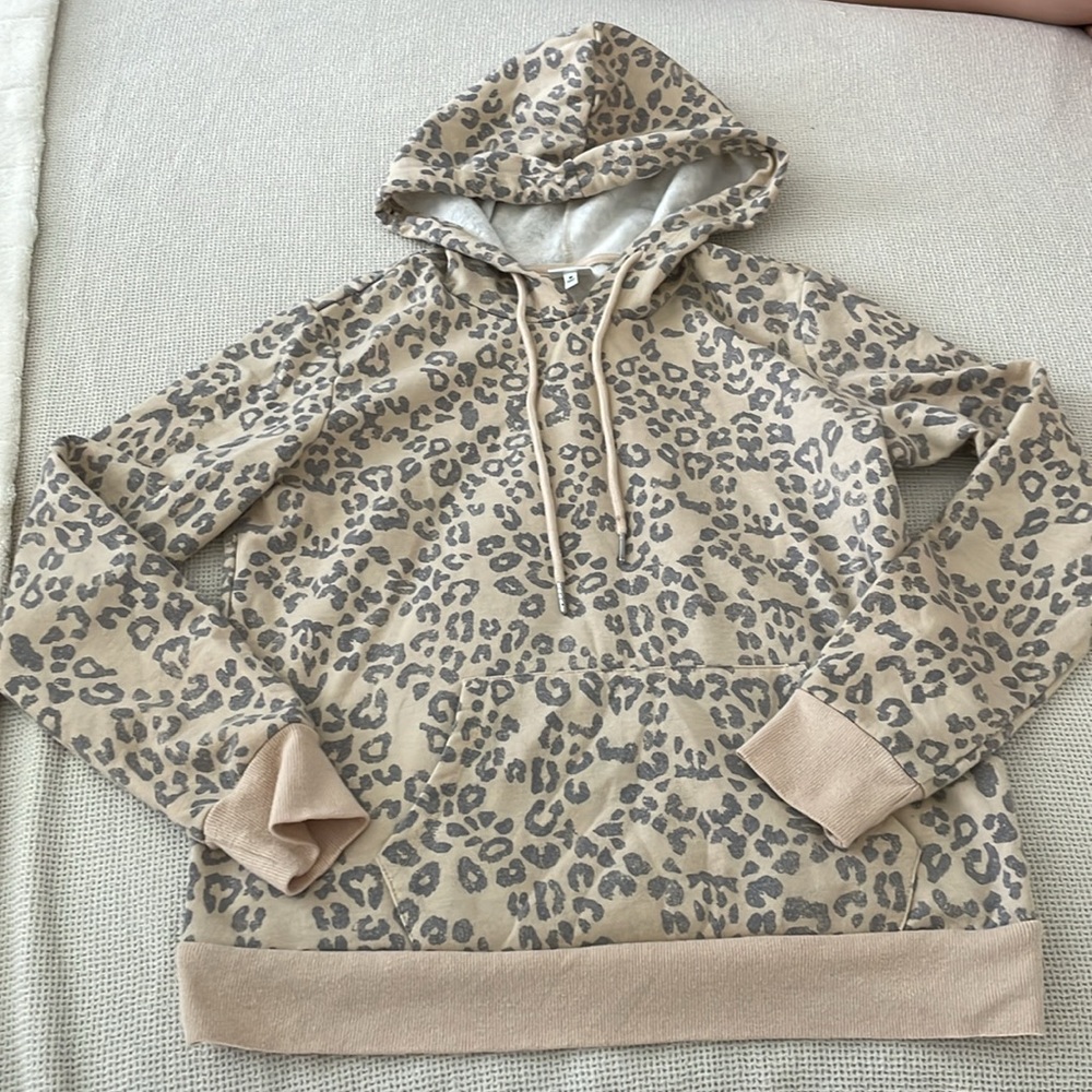 Cheetah Print Sweat Suit Set